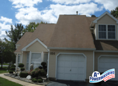 roof-washing company A+ Power Washing and Roof Cleaning offers professional roof cleaning in the Central Jersey area.