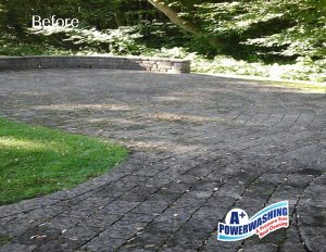 17 _ paver3 Before stone pavers before power washing