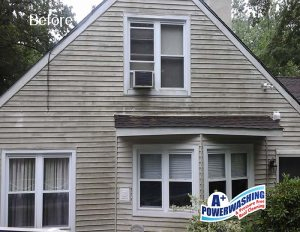 32 _ siding 3 Before Power Washed Front Siding Before