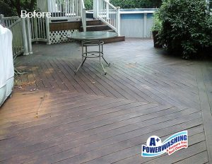 6 _ Deck Before A+ Power Washing and Roof Cleaning offers deck cleaning in the Central Jersey area.