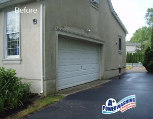 8 _ Drivit 1 Before A+ Power Washing and Roof Cleaning offers stucco cleaning in the Central Jersey area.
